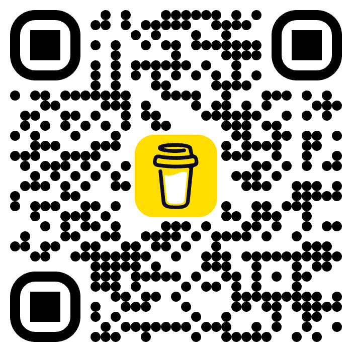 QR code linking to buymeacoffee.com/tradeads